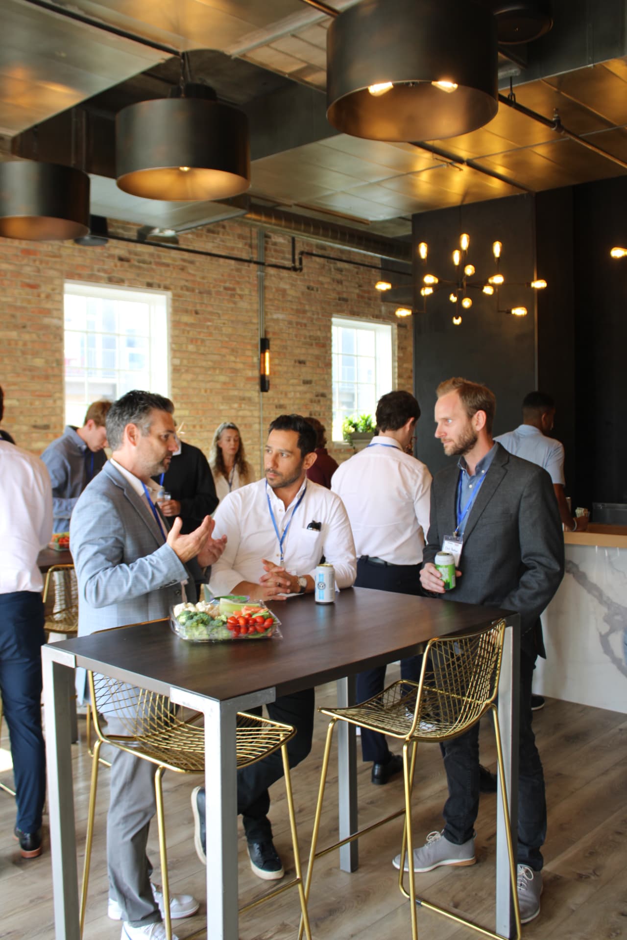 Attendees networking during a break at Chicago Sports Tech Week